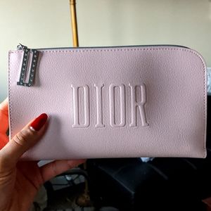 Christian Dior pink clutch purse pouch